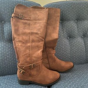 Ashley Stewart Brown Over-the-Knee boots